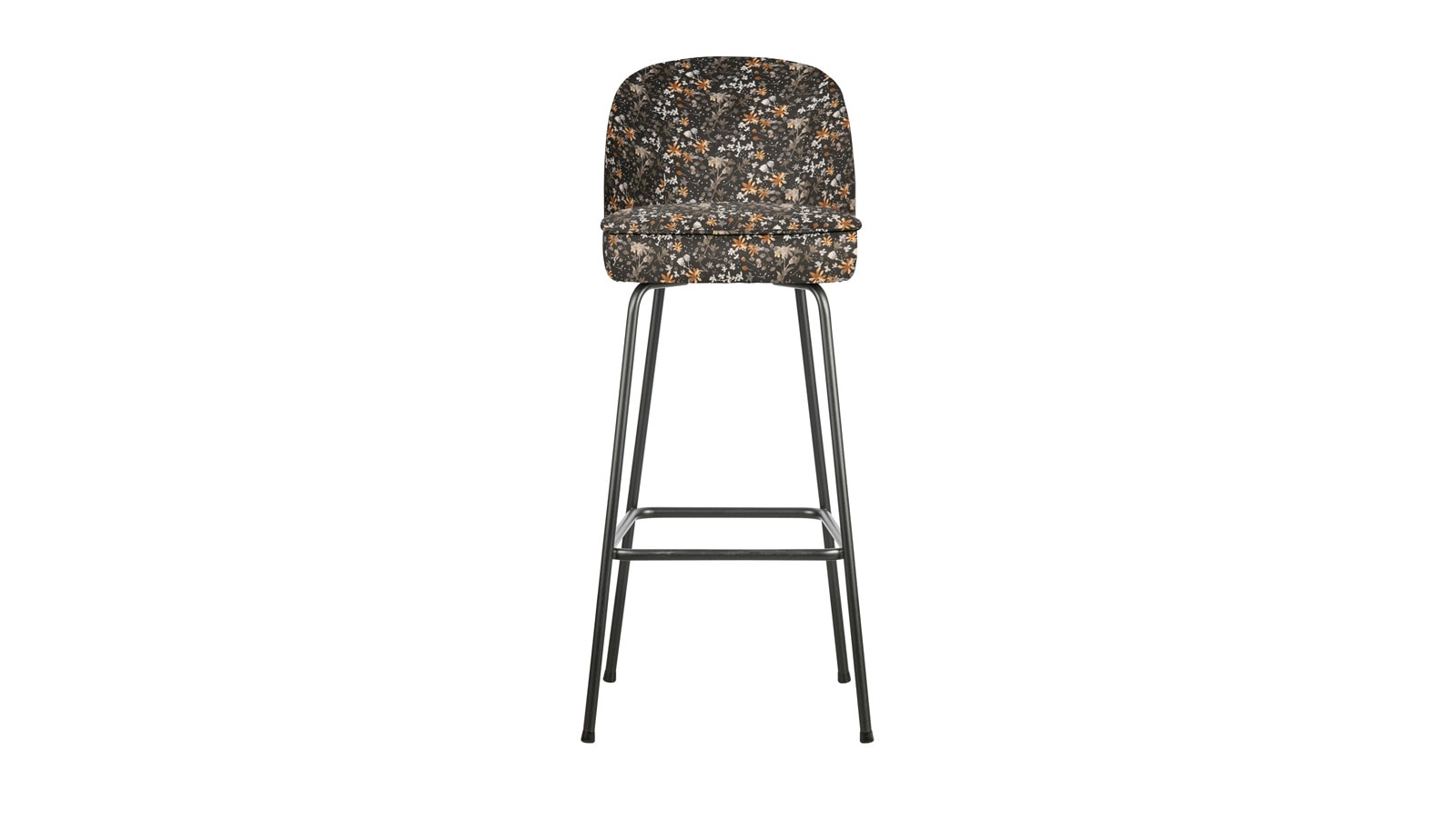 Tabouret de bar 80cm en velours imprimé aquarelle - Collection Vogue - BePureHome